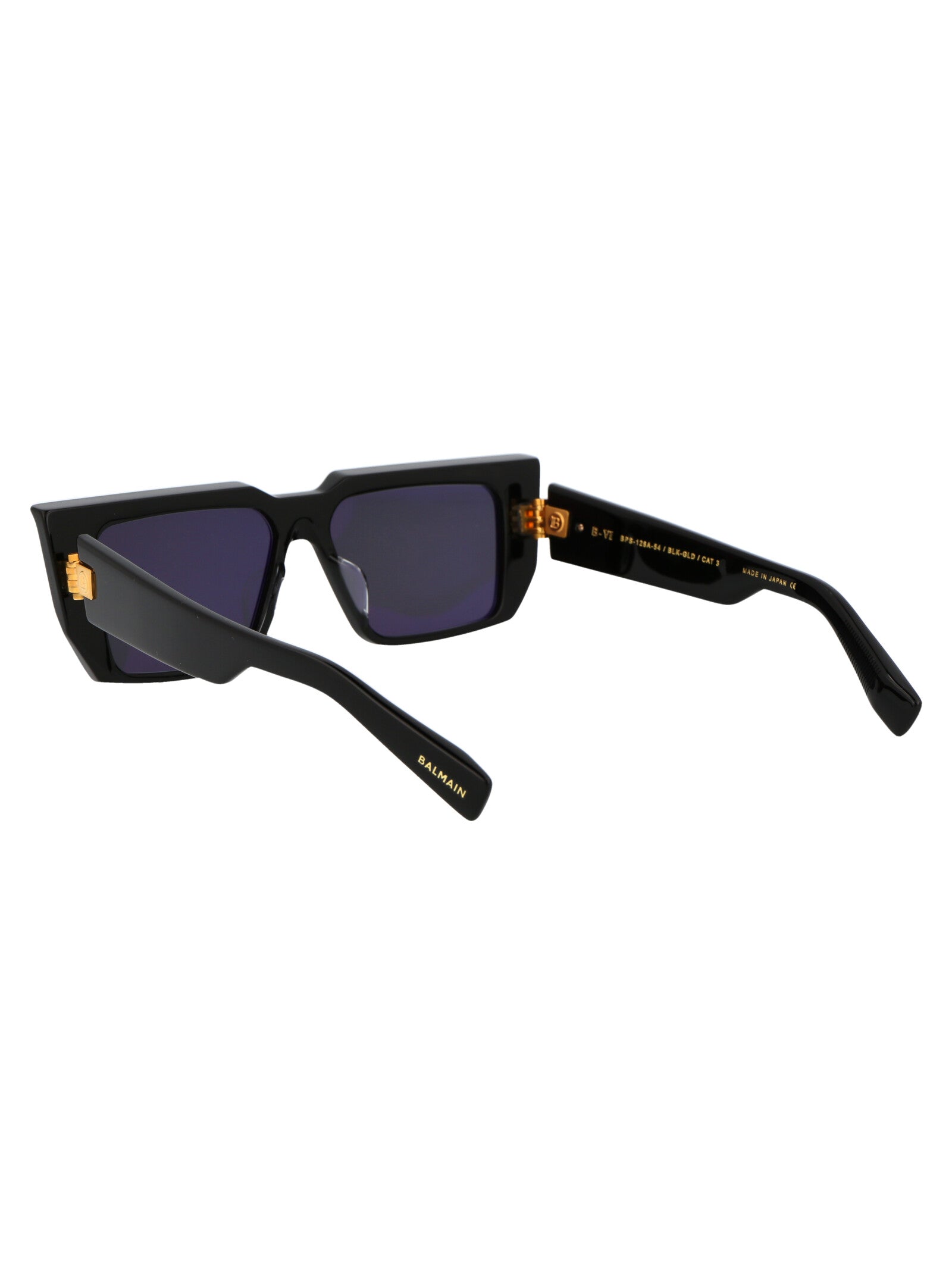 B - Vi Black Gold W/ Dark Grey Acetate Sunglasses
