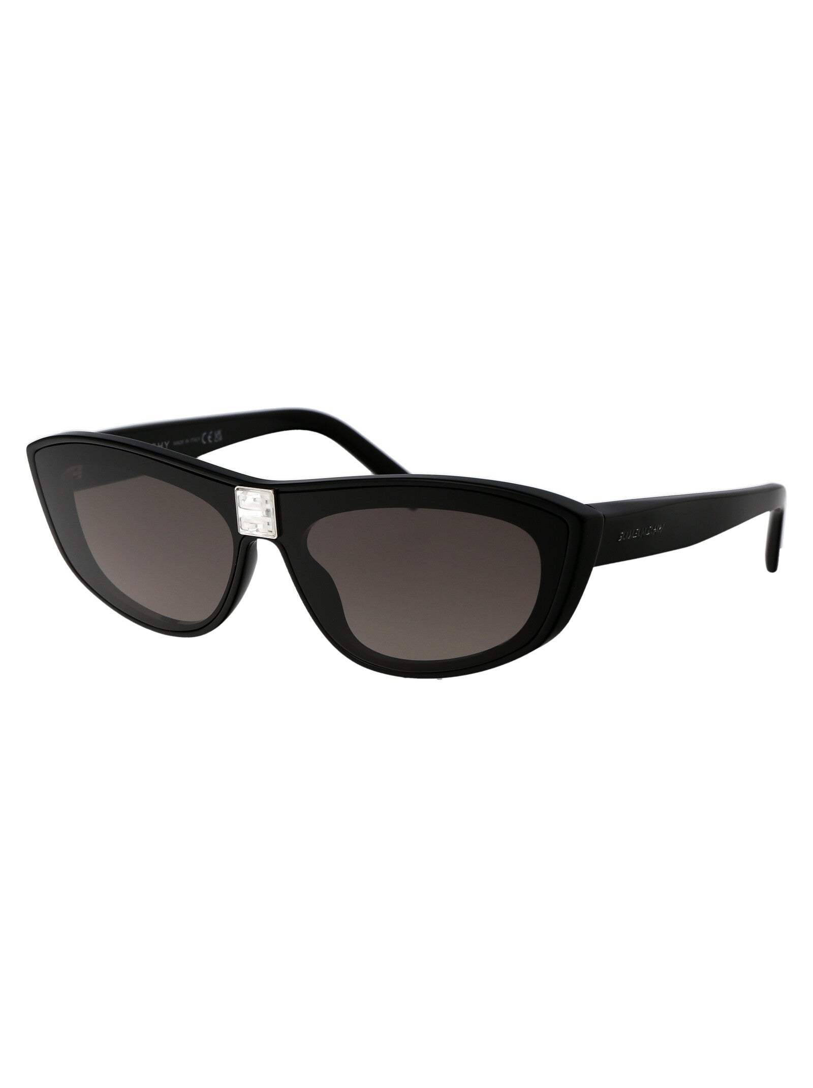 Gv40027i 01b Shiny Black / Gradient Smoke Acetate Sunglasses