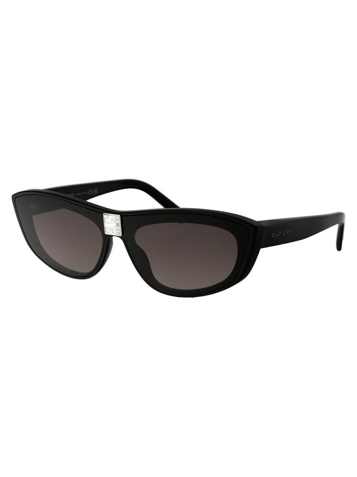Gv40027i 01b Shiny Black / Gradient Smoke Acetate Sunglasses