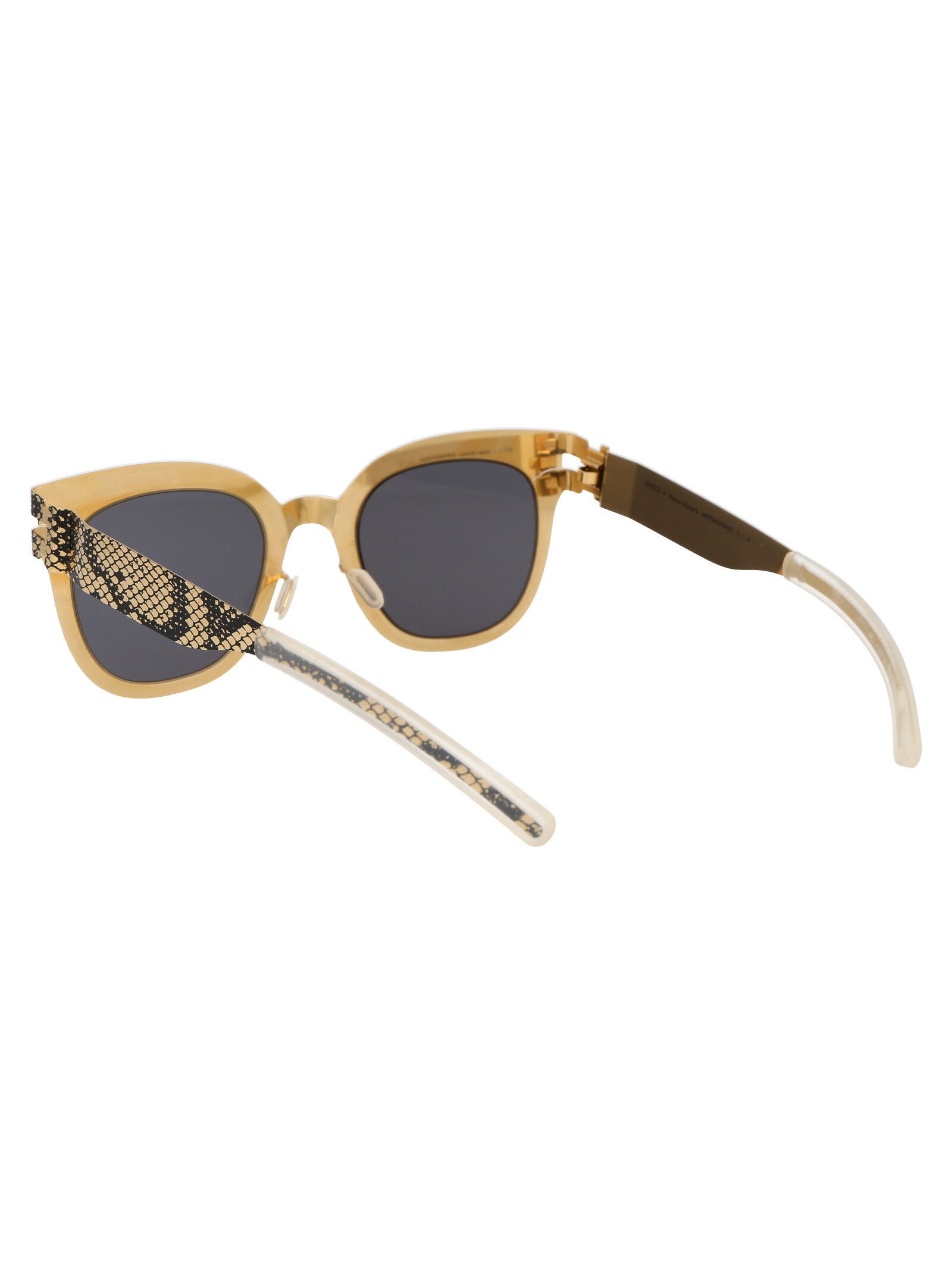 Mmtransfer002 239 Gold Black Python Dark Grey Solid Metal Sunglasses