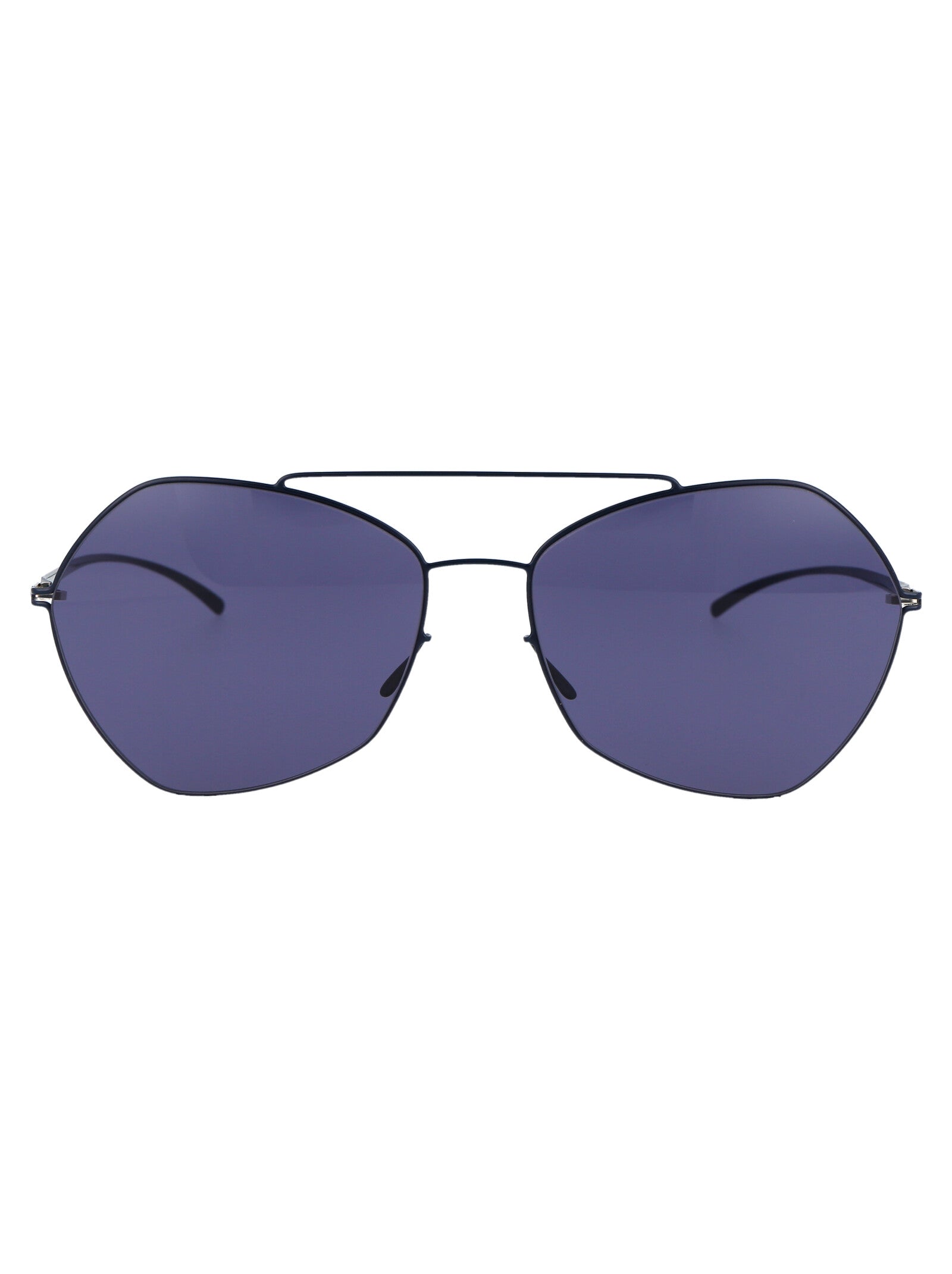 Mmesse012 261 E10 Dark Blue Indigo Solid Metal Sunglasses