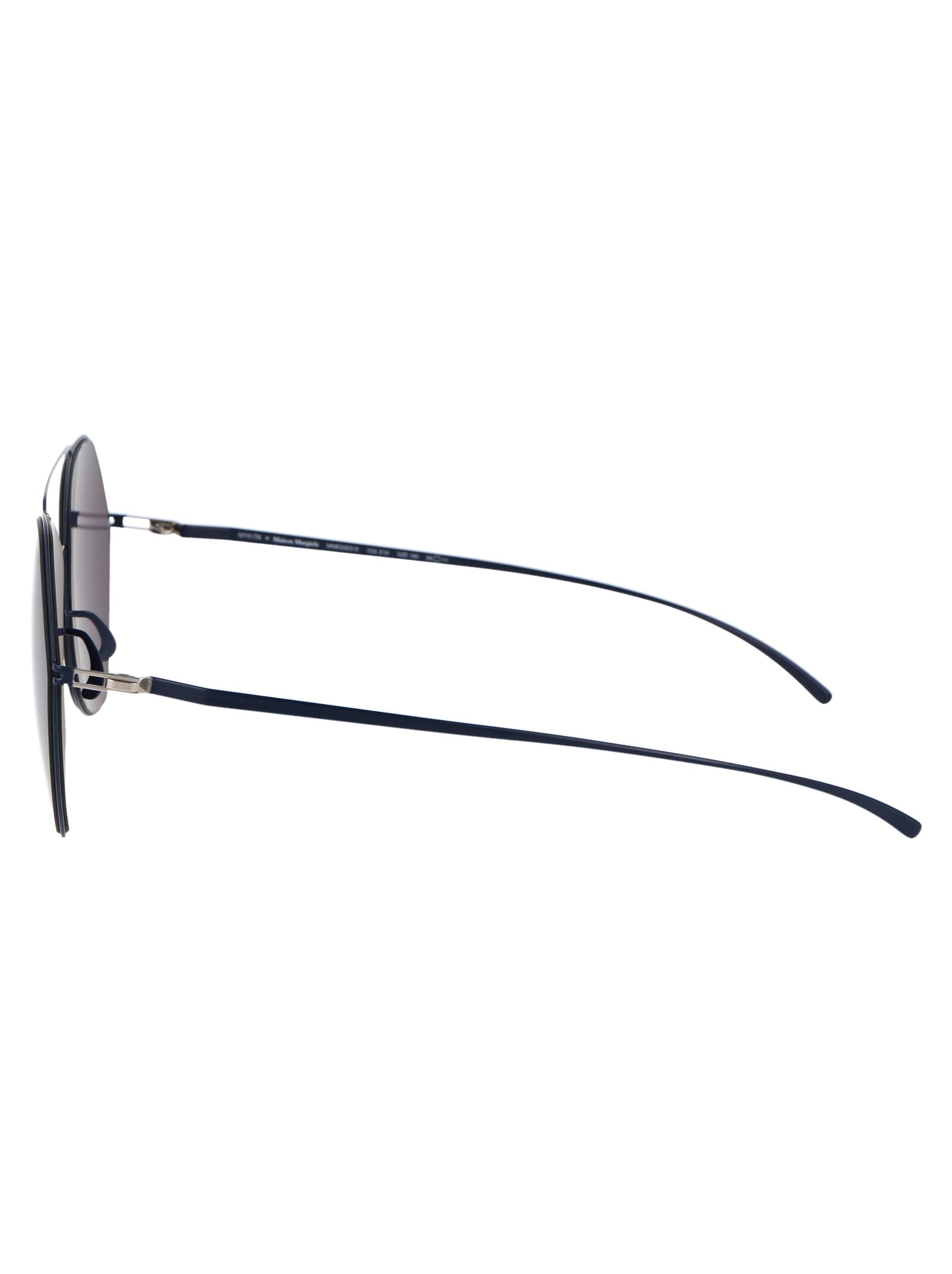 Mmesse012 261 E10 Dark Blue Indigo Solid Metal Sunglasses