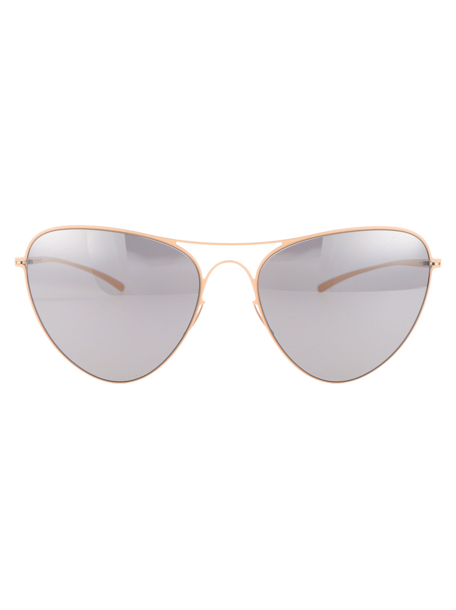 Mmesse015 221 E9 Nude Warm Grey Flash Metal Sunglasses