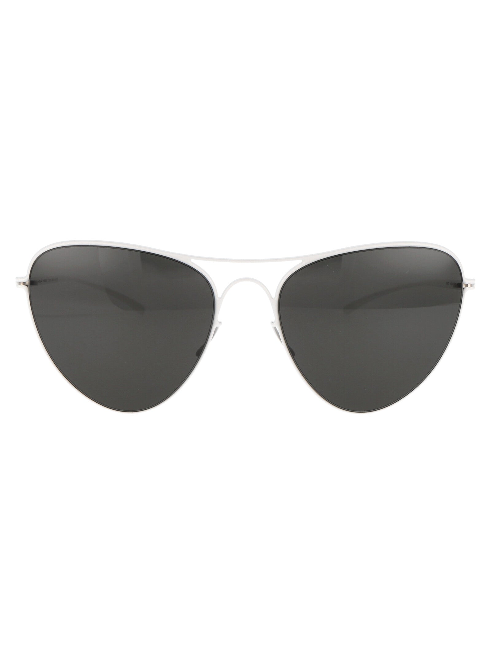 Mmesse015 333 Solid E13 White Dark Grey Metal Sunglasses