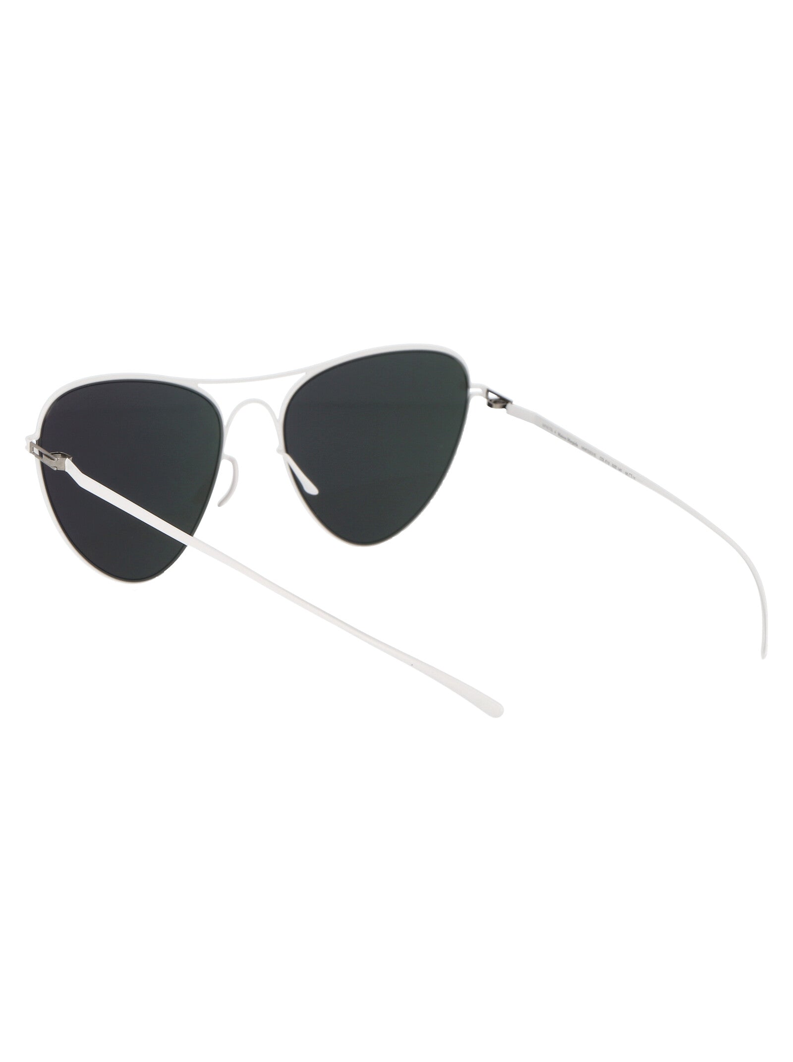 Mmesse015 333 Solid E13 White Dark Grey Metal Sunglasses