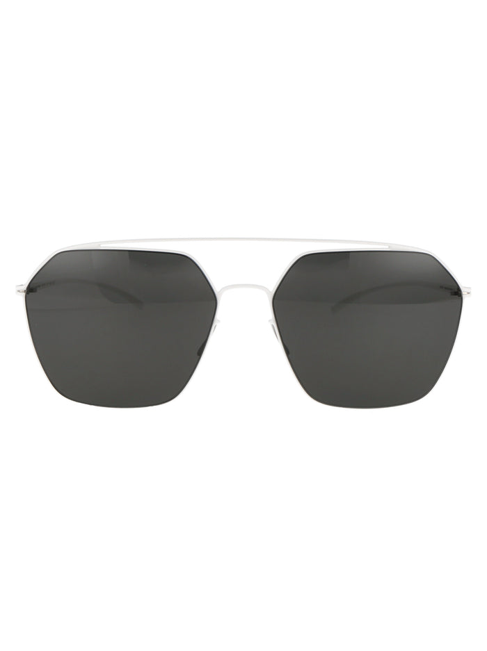 Mmesse016 333 E13 White Dark Grey Solid Metal Sunglasses