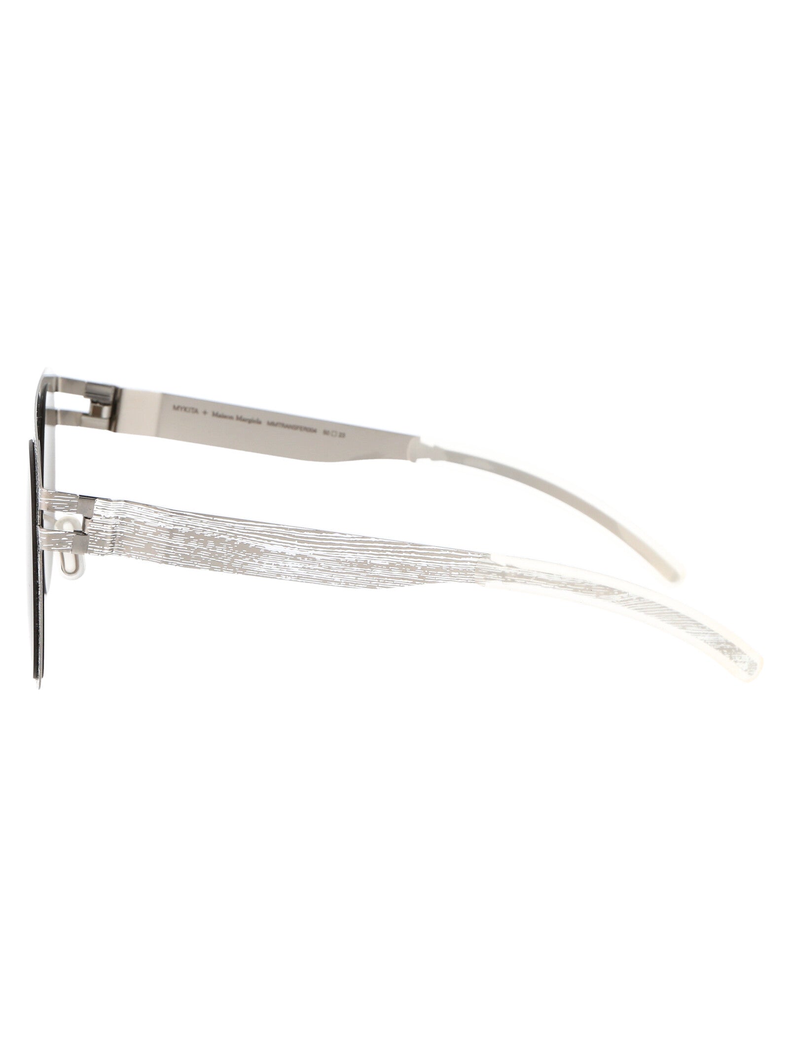 Mmtransfer004 354 Silver White Pine Brown Flash Metal Sunglasses