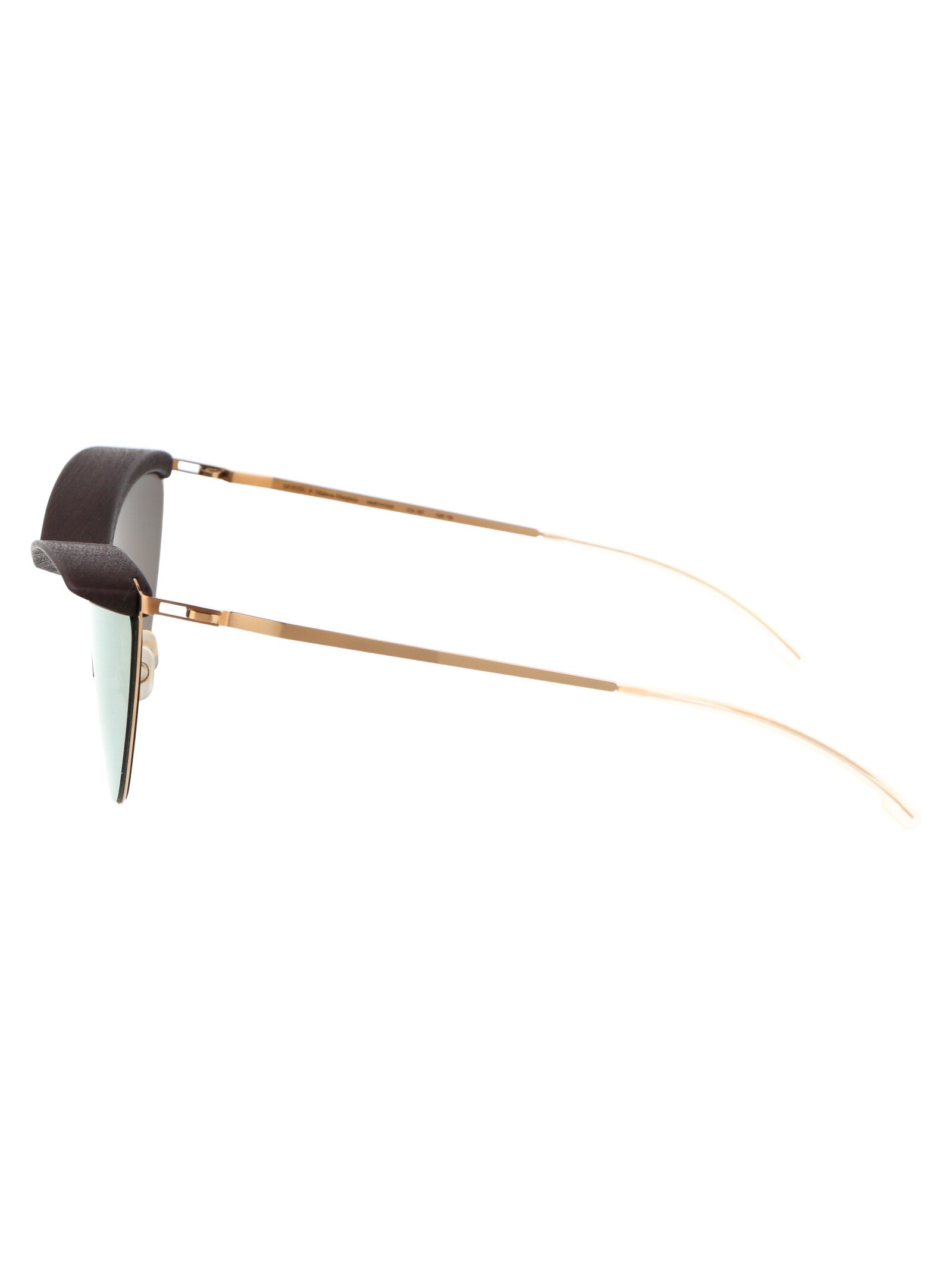 Mmecho002 307 Mh8 Ebony Brown Champagne Gold Shield Metal Sunglasses