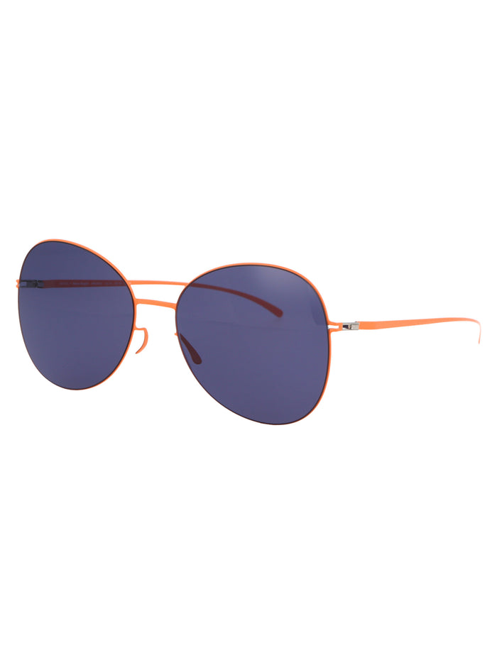 Mmesse025 443 E19 Apricot Indigo Solid Metal Sunglasses