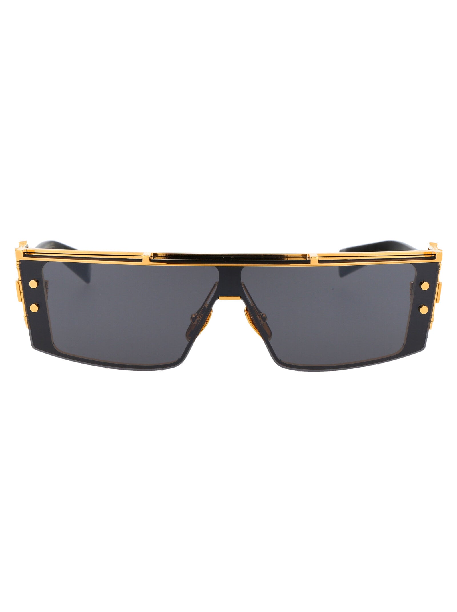 WONDER BOY III Gold - Black W/ Dark Grey Shield Titanium Sunglasses
