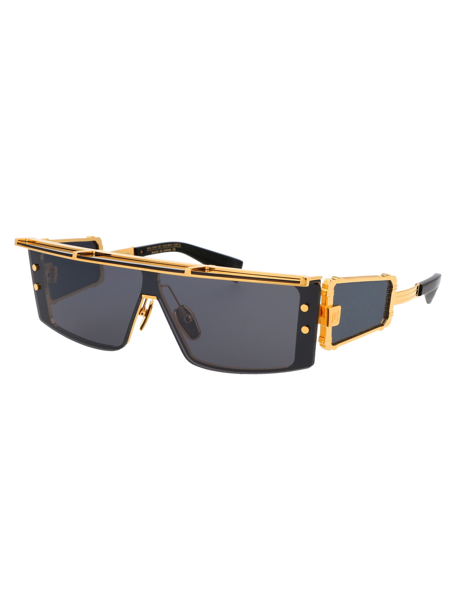 WONDER BOY III Gold - Black W/ Dark Grey Shield Titanium Sunglasses