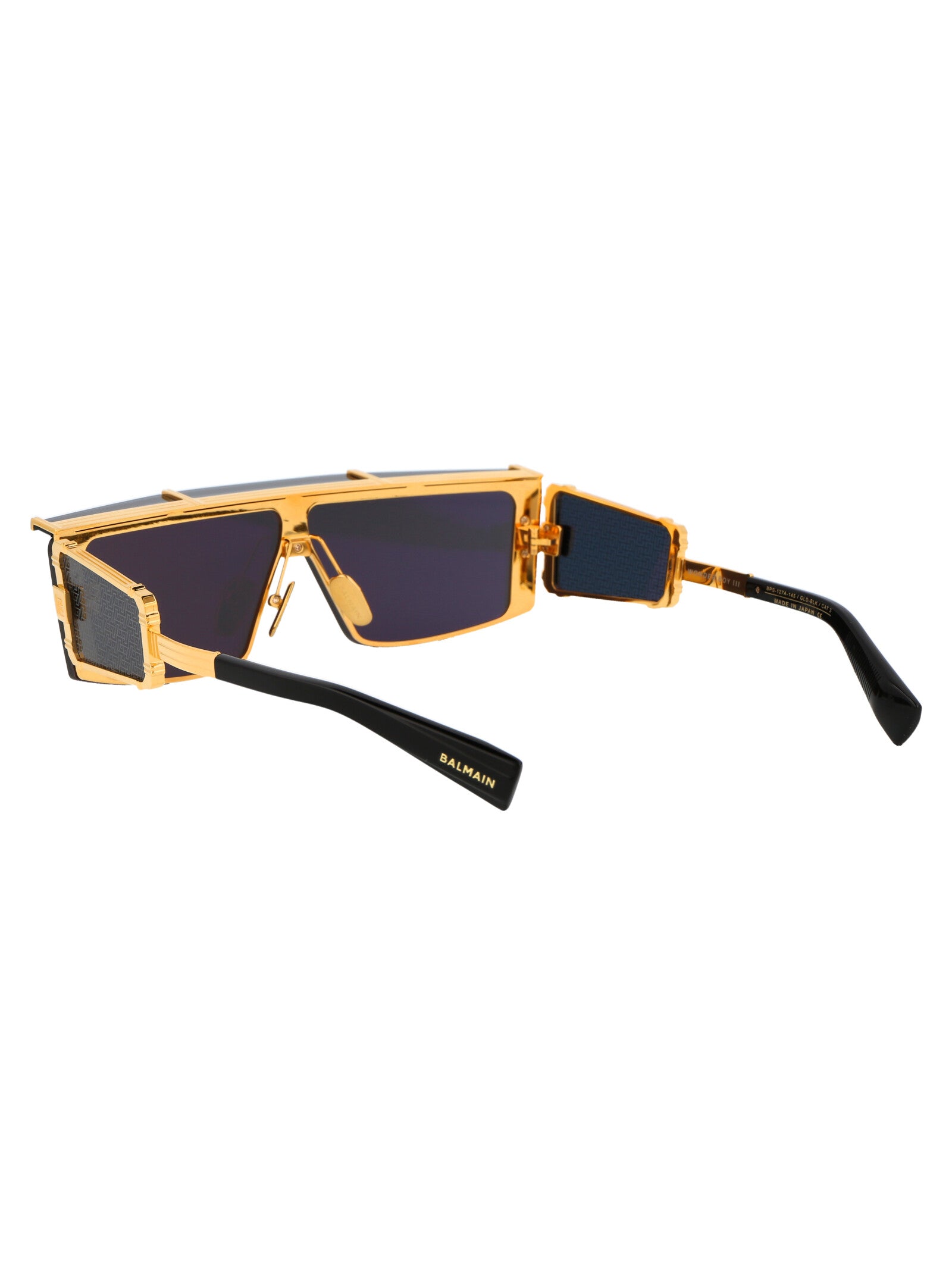 WONDER BOY III Gold - Black W/ Dark Grey Shield Titanium Sunglasses