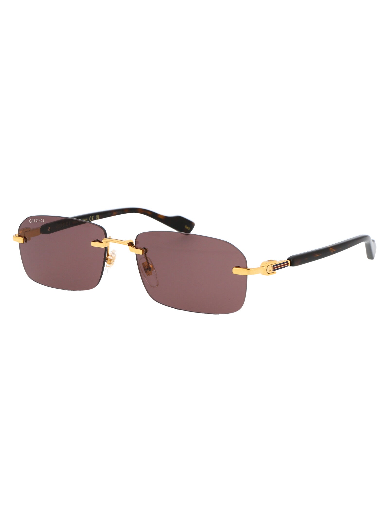 Gg1221s 001 Gold Black Grey Metal Sunglasses