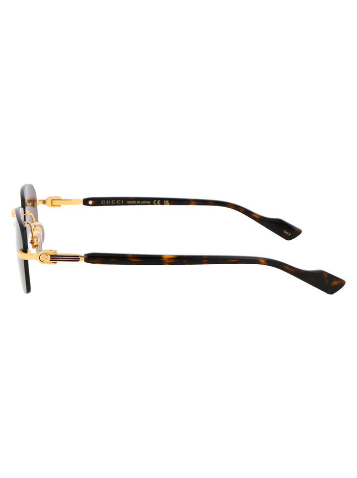 Gg1221s 002 Gold Havana Brown Metal Sunglasses