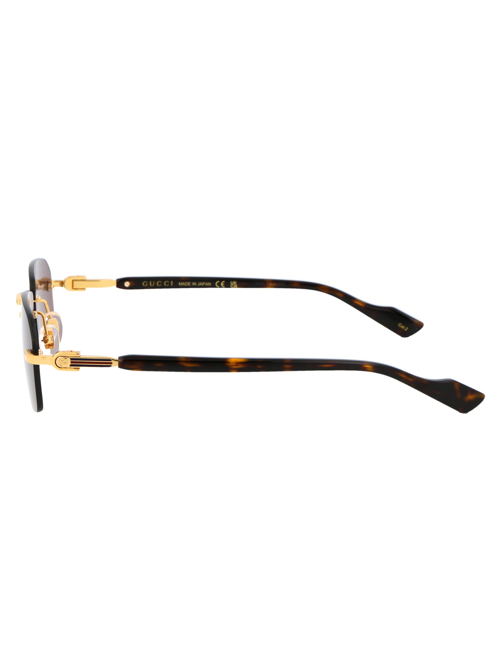Gg1221s 002 Gold Havana Brown Metal Sunglasses