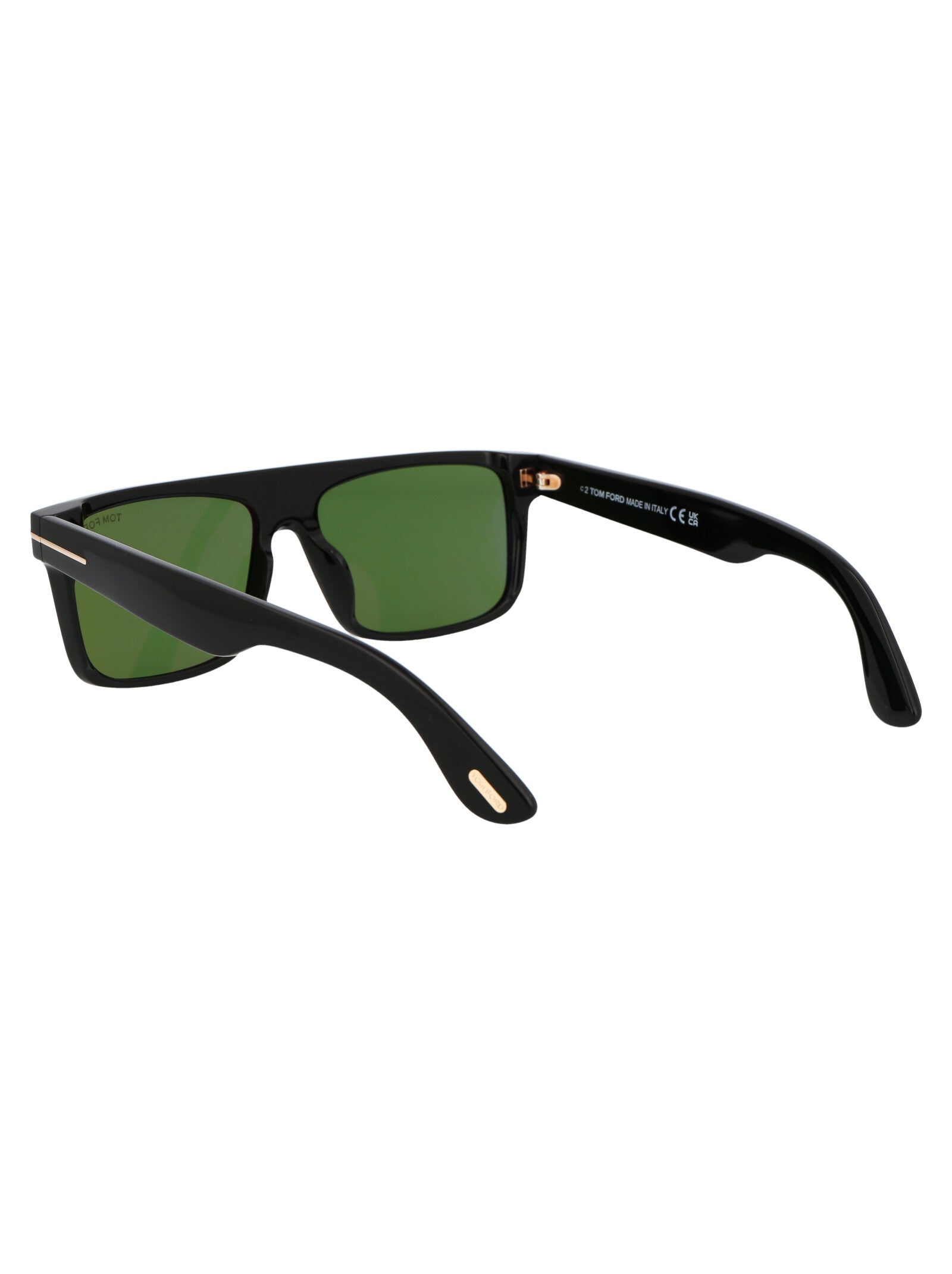 Philippe-02 01n Nero Lucido / Verde Acetate Sunglasses