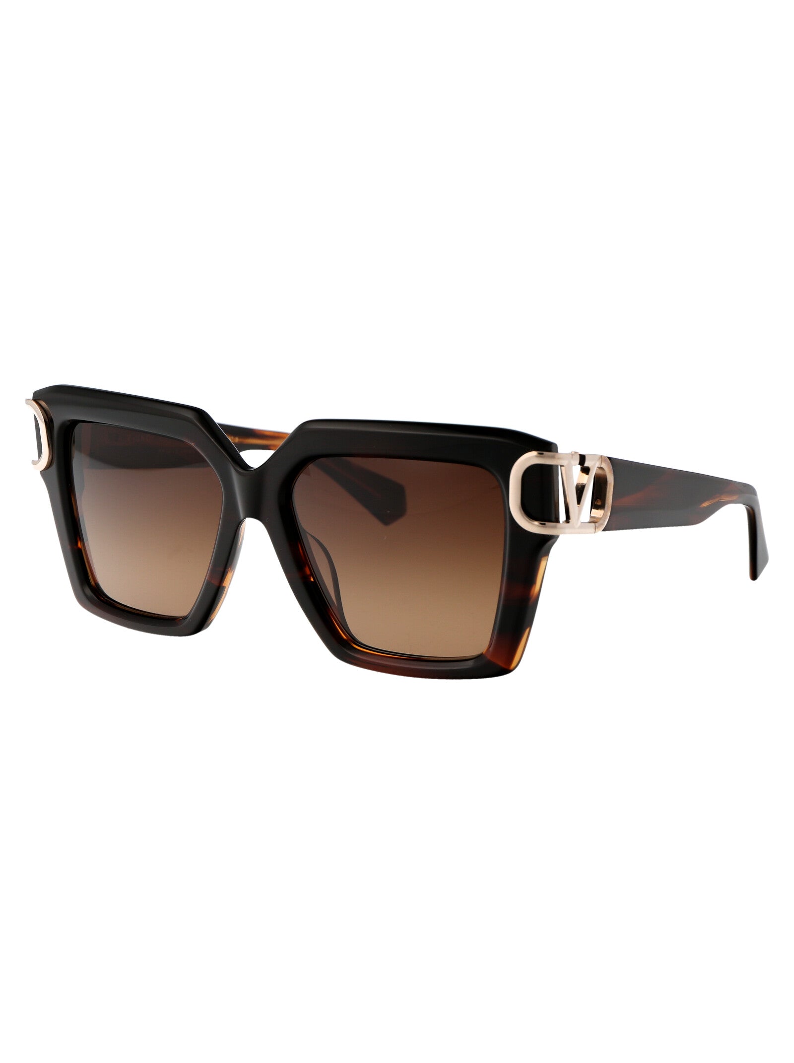 Vls-107b-55 107b Brn - Gld Acetate Sunglasses