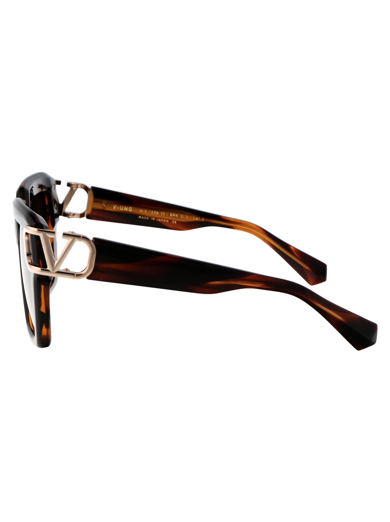 Vls-107b-55 107b Brn - Gld Acetate Sunglasses