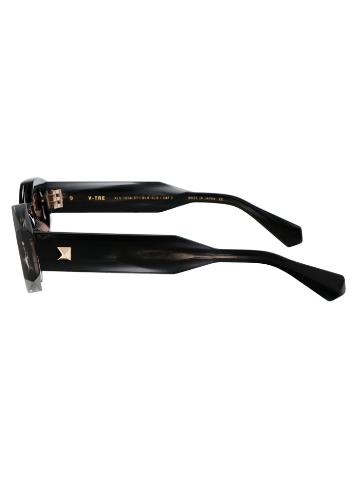 Vls-101a-51 101a Blk - Gld Acetate Sunglasses