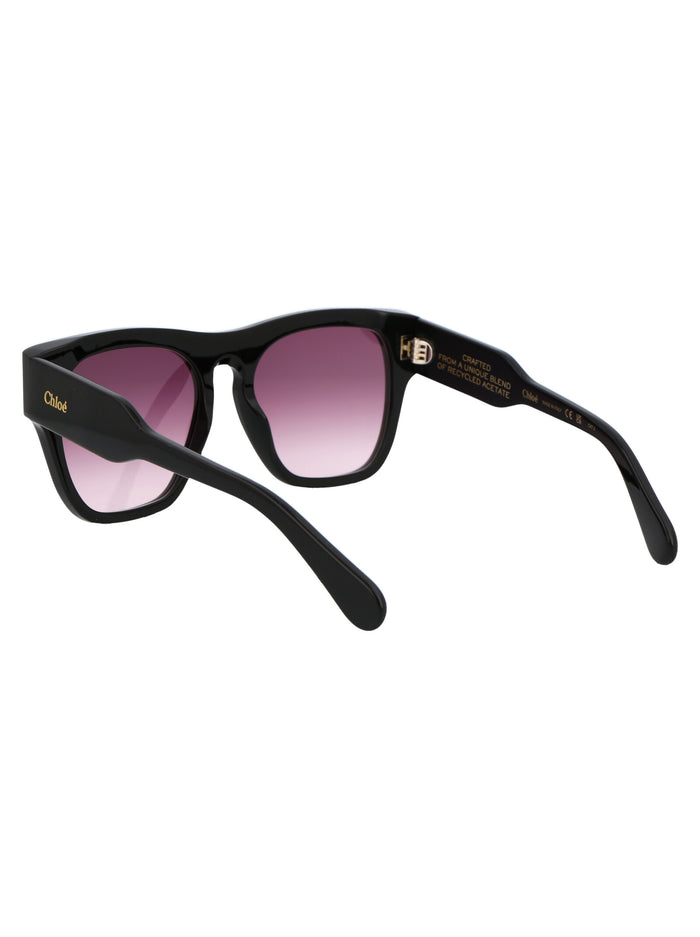 001 Black Red Acetate Sunglasses