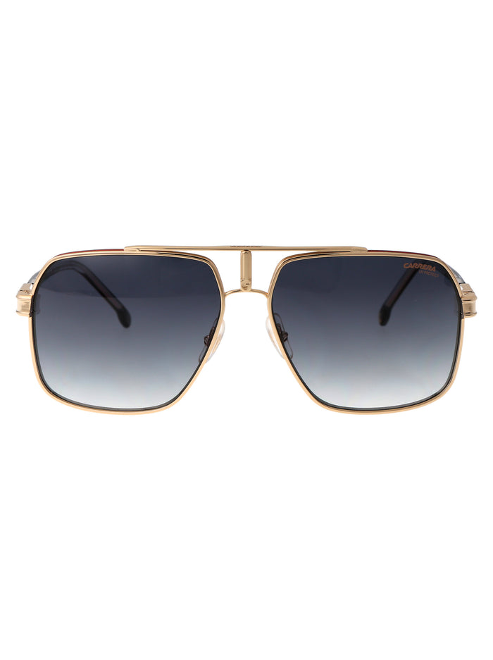 Carrera 1055-S Gold Striped Red Metal Sunglasses