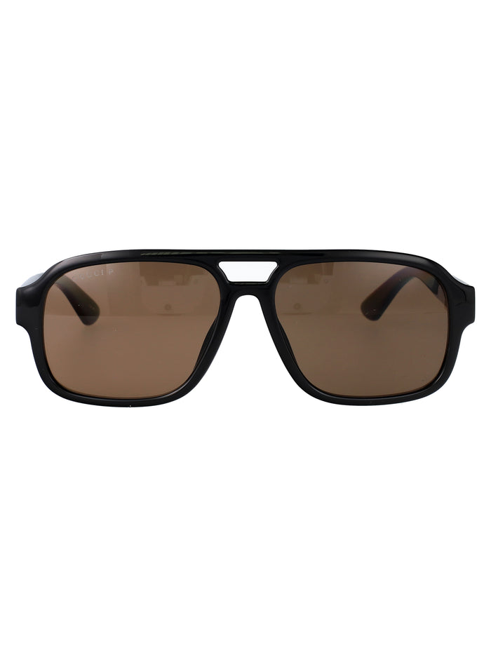 Gg1342s 002 Black Brown Acetate Sunglasses