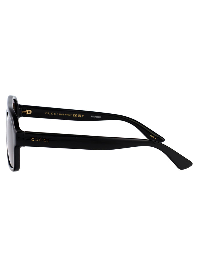 Gg1342s 002 Black Brown Acetate Sunglasses