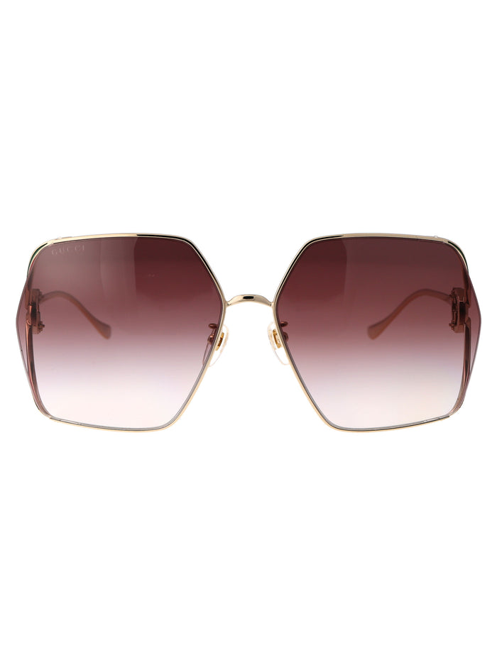 Gg1322sa 003 Gold Red Acetate Sunglasses