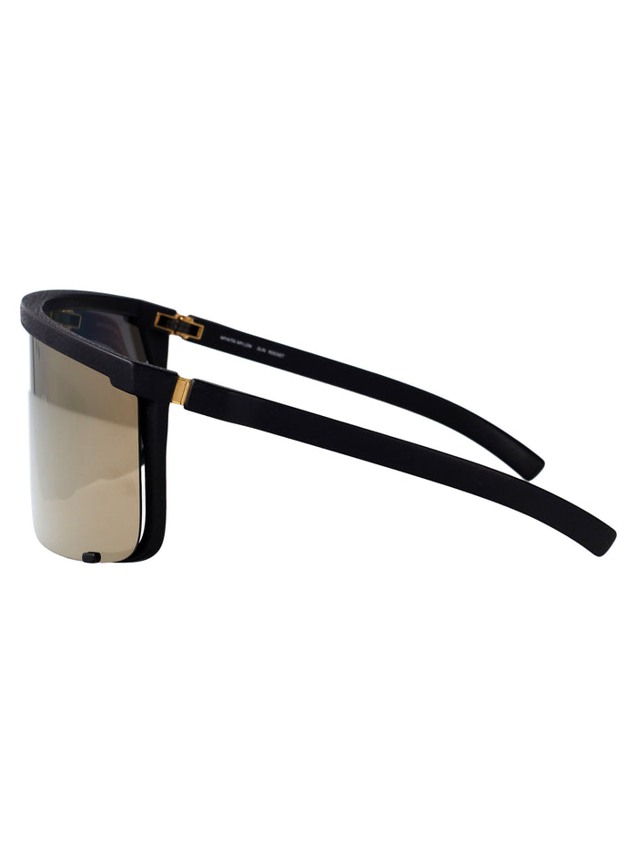 Rocket 301 Md1 Pitch Black Gold Shield Acetate Sunglasses