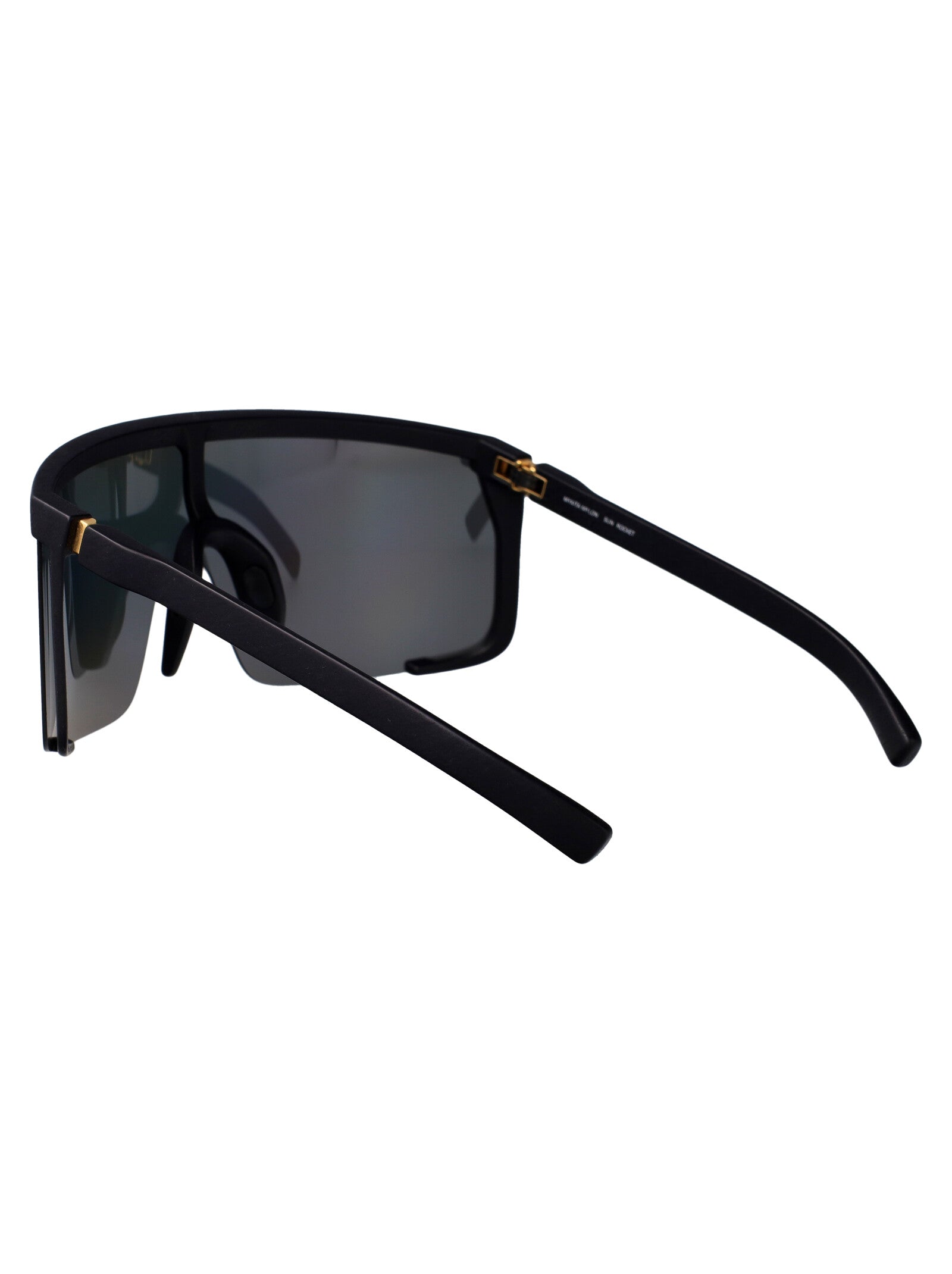 Rocket 301 Sun Md1 Pitch Black Gold Shield Acetate Sunglasses