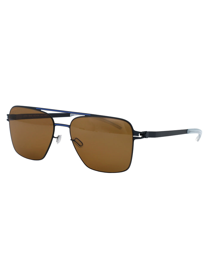 Bernie 056 Gold/black Polarized Pro Green 15 Steel Sunglasses