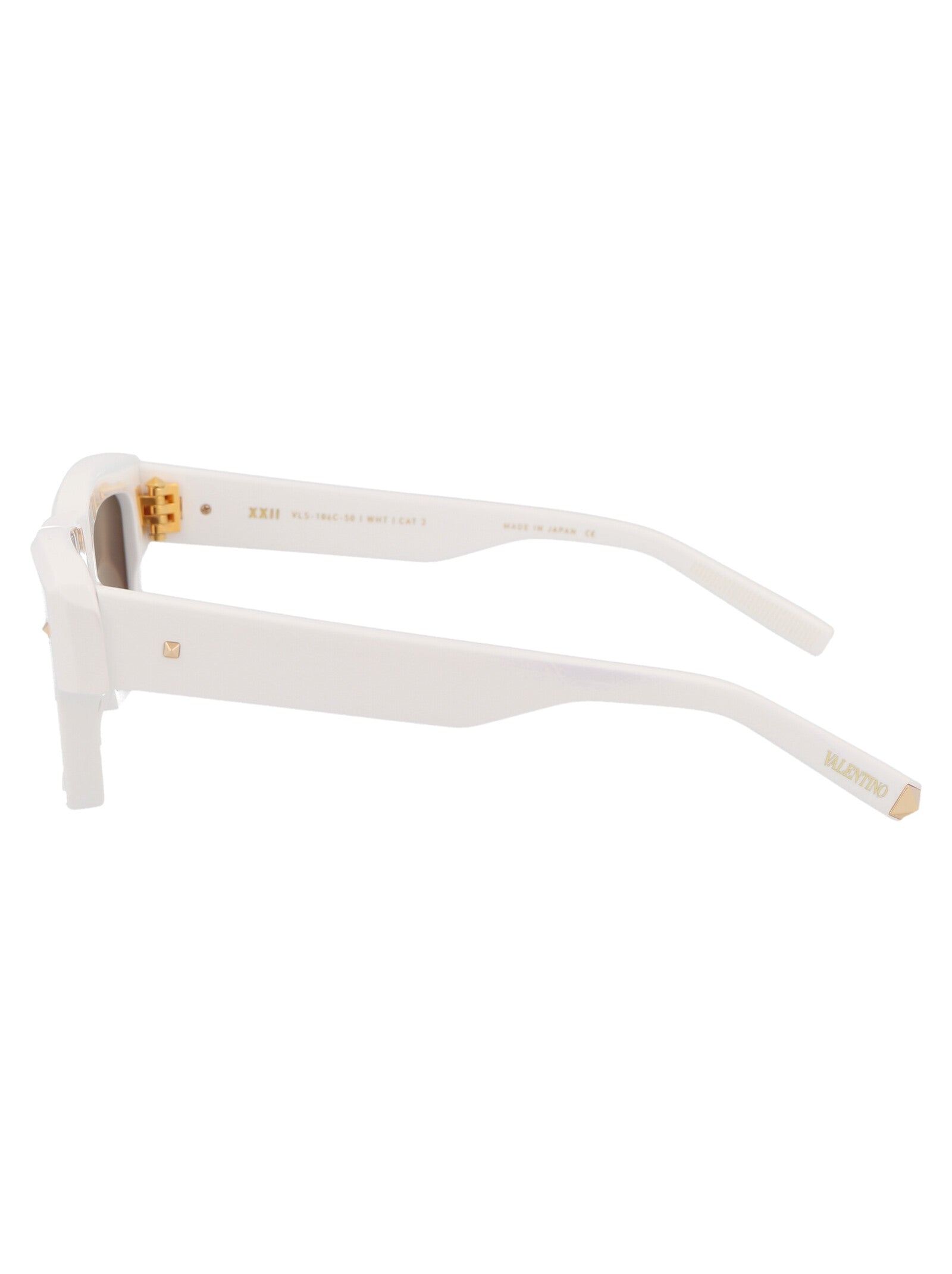 Vls-106c-50-Ltd500 Wht White - Yellow Gold W/dark Grey Acetate Sunglasses