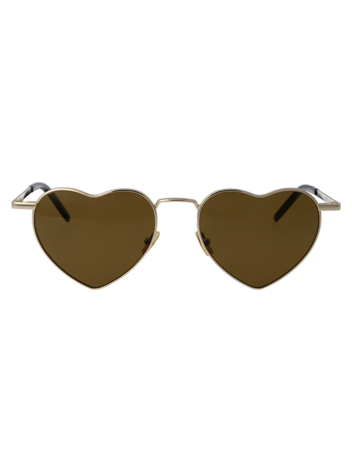 Sl 301 Loulou 015 Gold Brown Metal Sunglasses