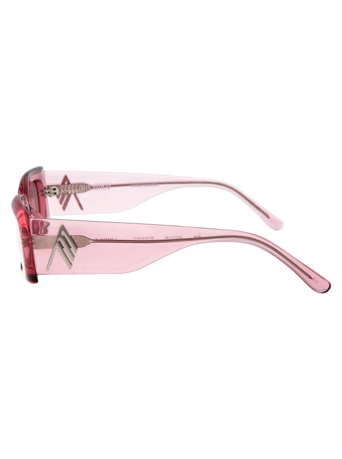 Attico16c17sun C17 Powderpink/silver/pink Acetate Sunglasses