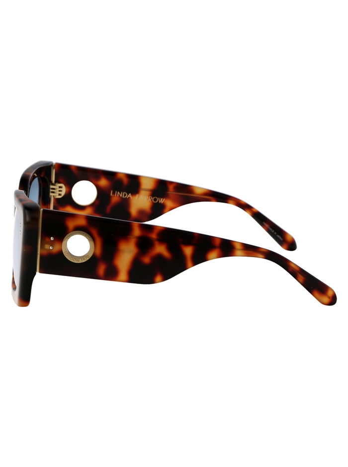 Lfl1297c6sun 6 06 T-shell Yellow Gold Light Blue Acetate Sunglasses