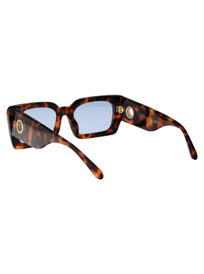 Lfl1297c6sun 6 06 T-shell Yellow Gold Light Blue Acetate Sunglasses