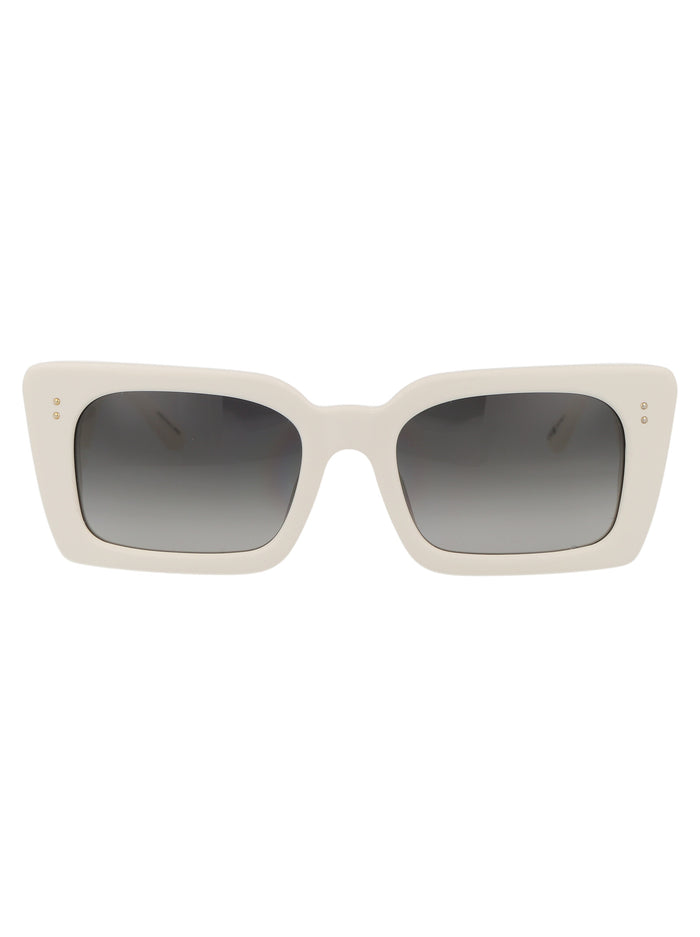 Lfl1297c7sun 7 07 White Light Gold Grey Gradient Acetate Sunglasses