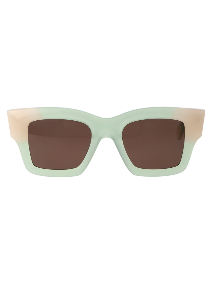 Les Lunettes Baci Grn Green Acetate Sunglasses
