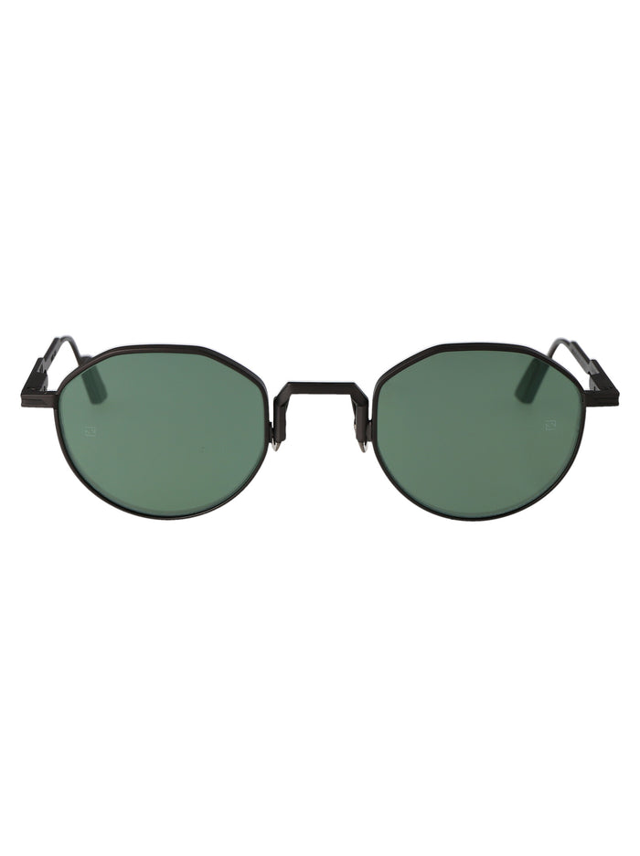 Bruno Gun Fl.el.green Gld Rose Gold With Lenses Acetate Sunglasses