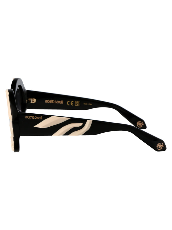 Src010v 700y Black Acetate Sunglasses