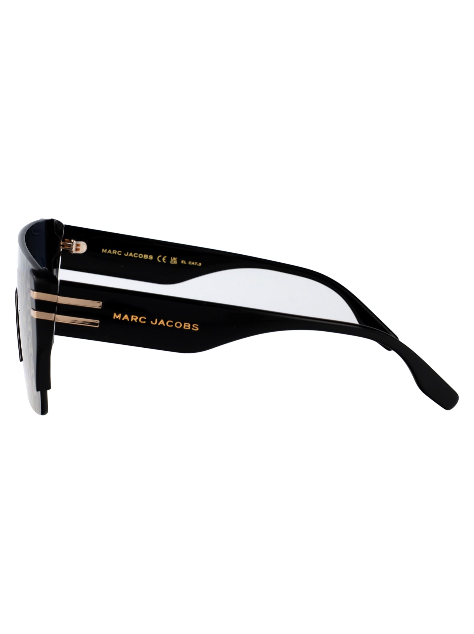 Marc 712-S Nzu Gold Pattern Black Acetate Sunglasses