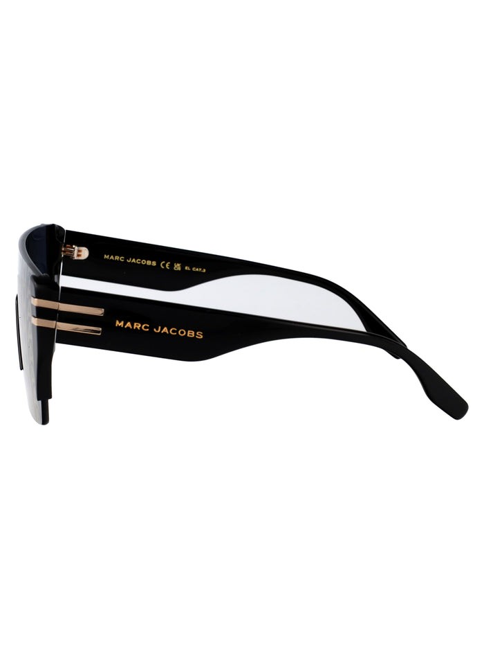Marc 712-S Nzu Gold Pattern Black Acetate Sunglasses