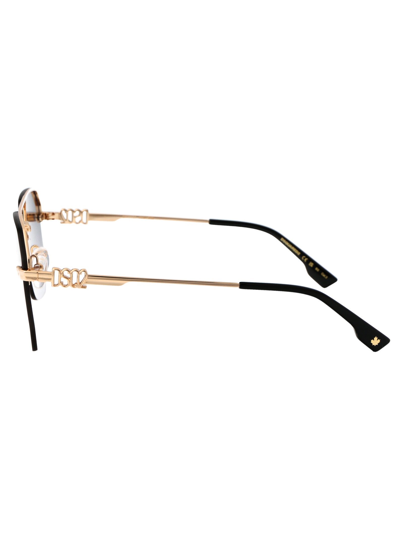 D2 0103-S Gold Blue Metal Sunglasses