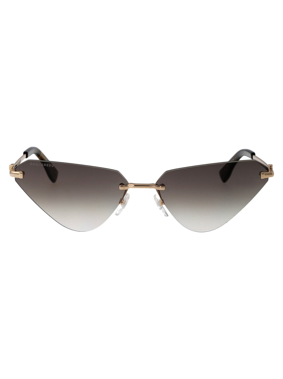 Sunglasses D20108-S Gold-Green Gold/green Metal