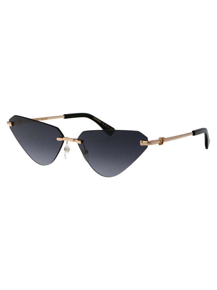 D2 0108-S Rhl Gold Black 2 Metal Sunglasses