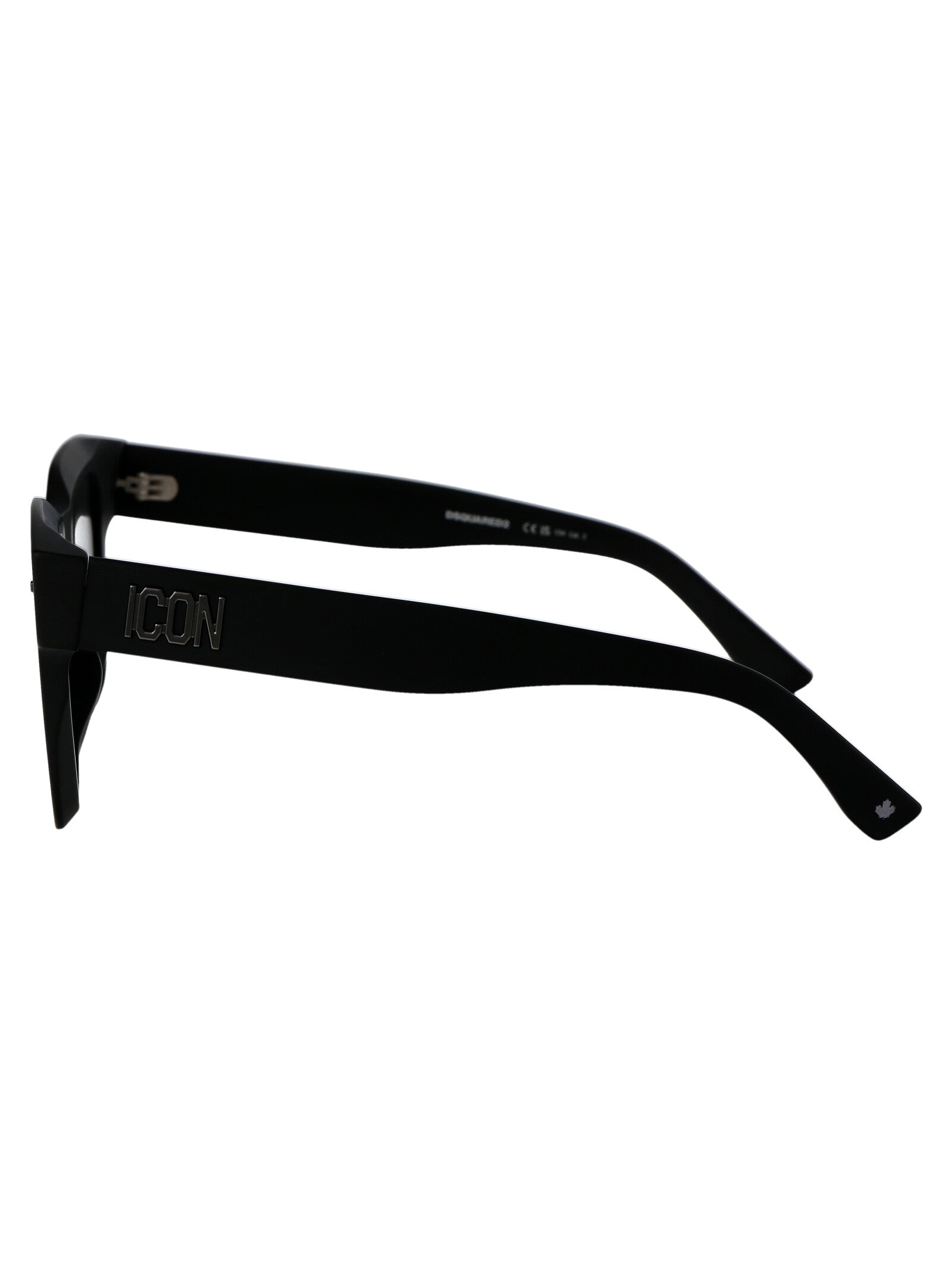 Icon 0010-S Matte Black Acetate Sunglasses