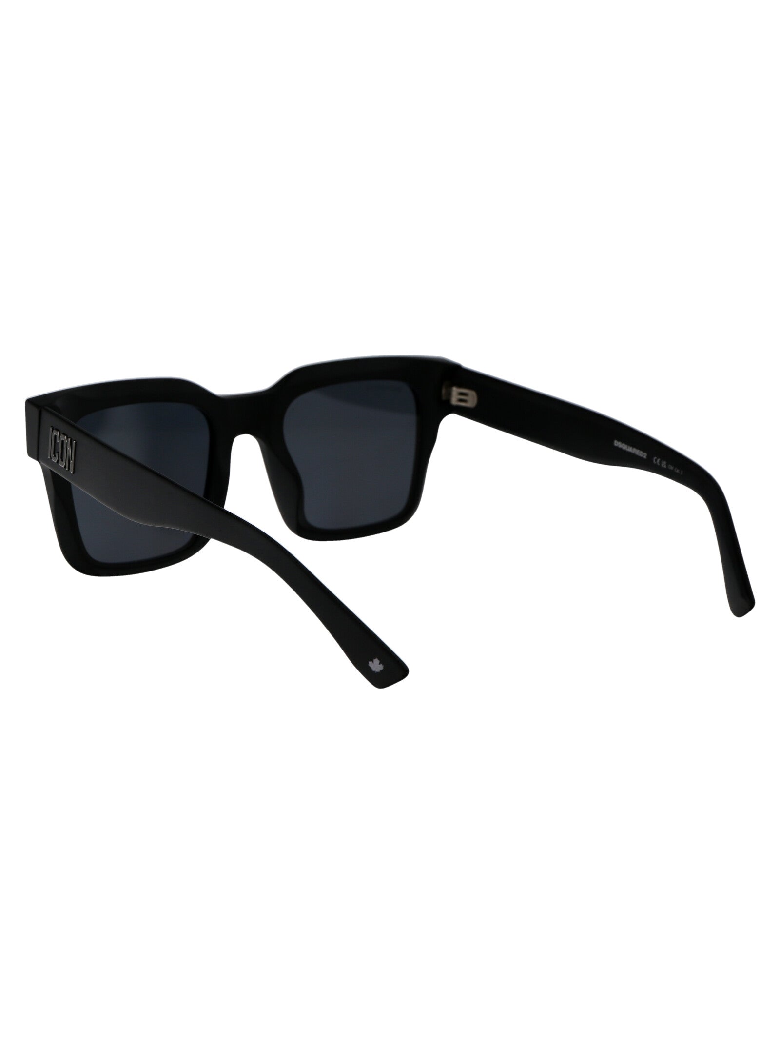 Icon 0010-S Matte Black Acetate Sunglasses