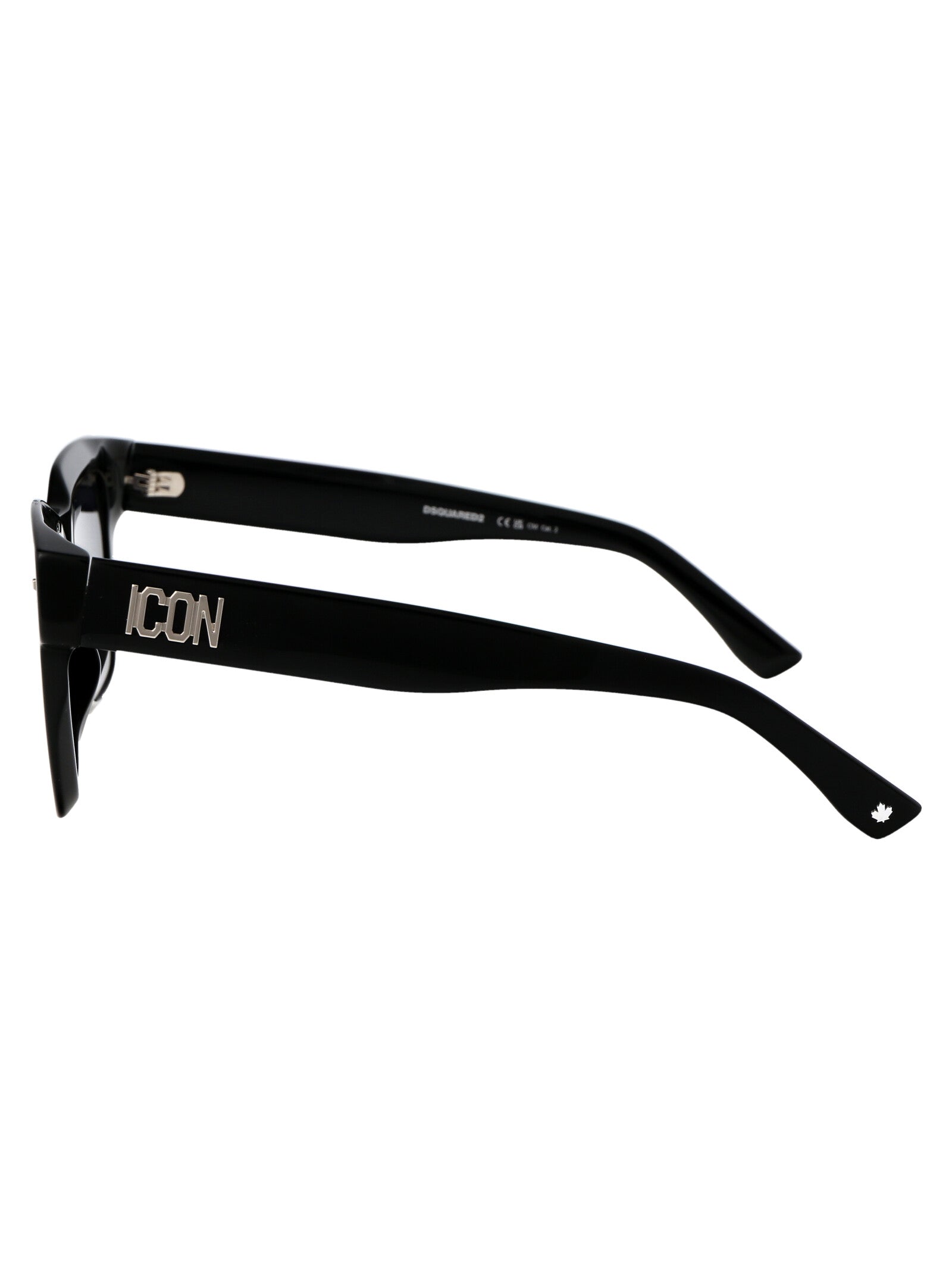 Icon 0010-S Matte Black Acetate Sunglasses