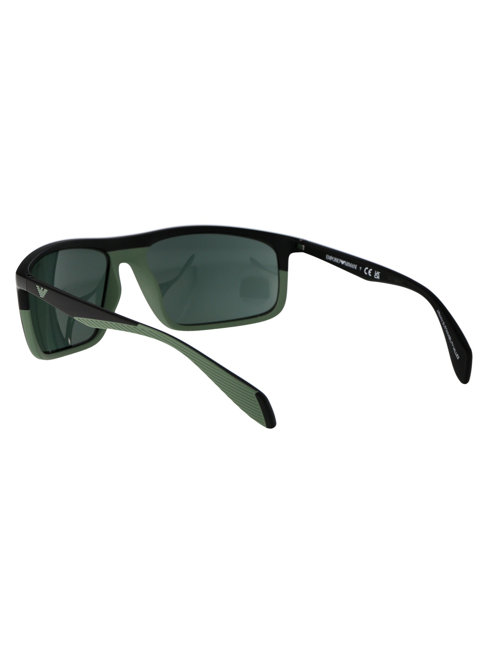 0ea4212u 500171 Matte Black/rubber Green Injected Sunglasses