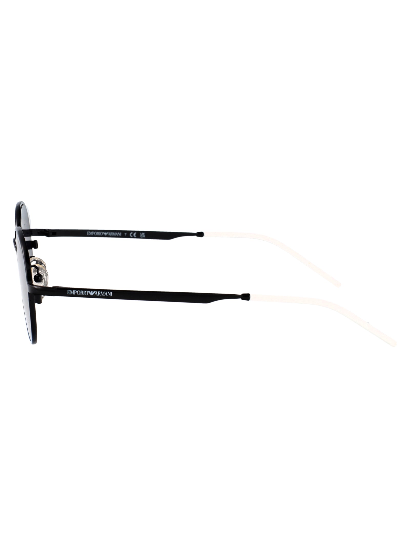 0ea2151 337287 Shiny Black/white Metal Sunglasses